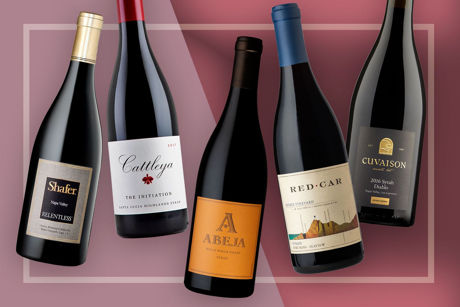 syrah wine bottles
