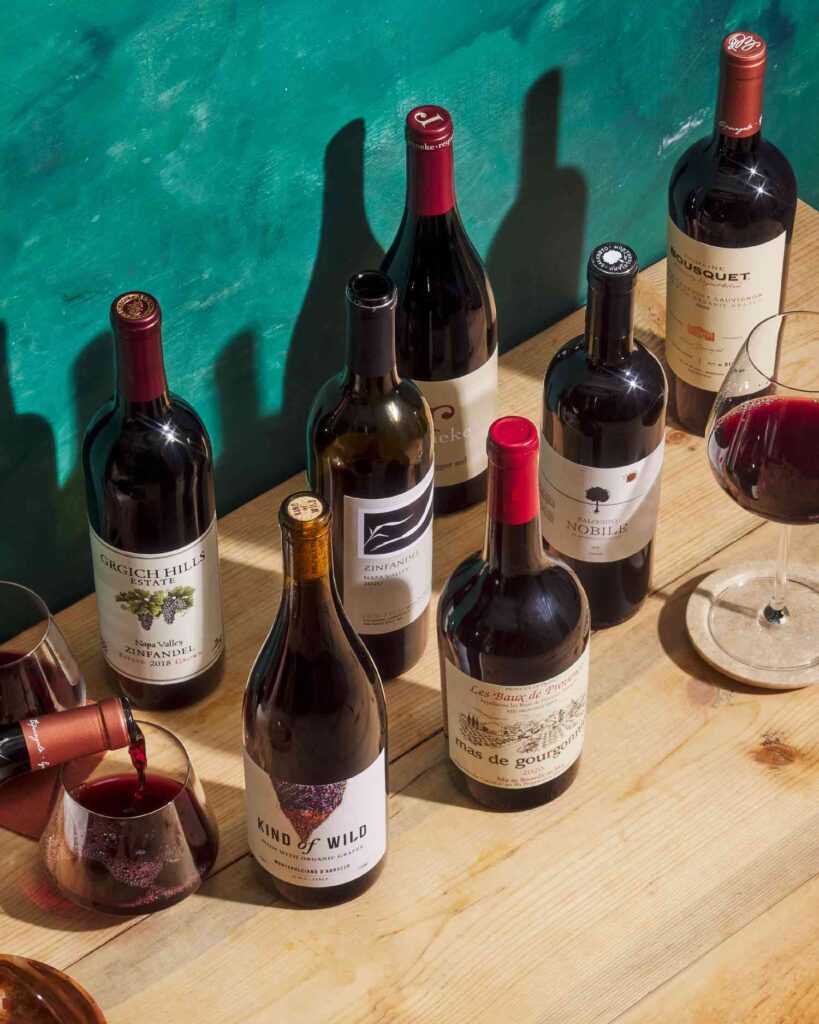 chilled red wine